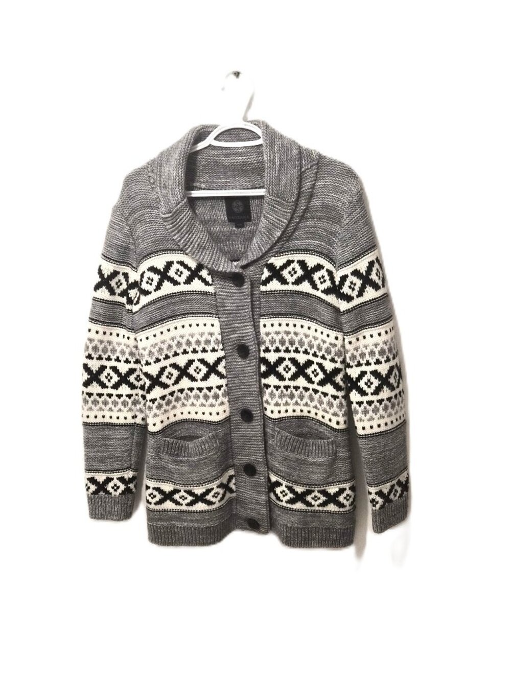 Cowichan-Style Shawl Cardigan Granola Girl Nordic Hygge Cabincore Fair Isle Cozy